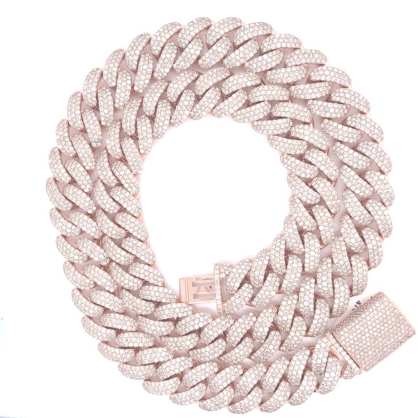 14mm Rose Gold Cuban Chain