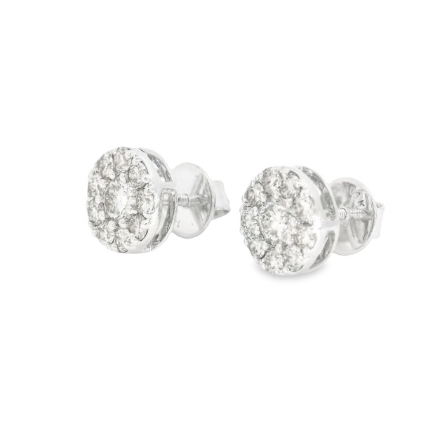14K white gold earrings