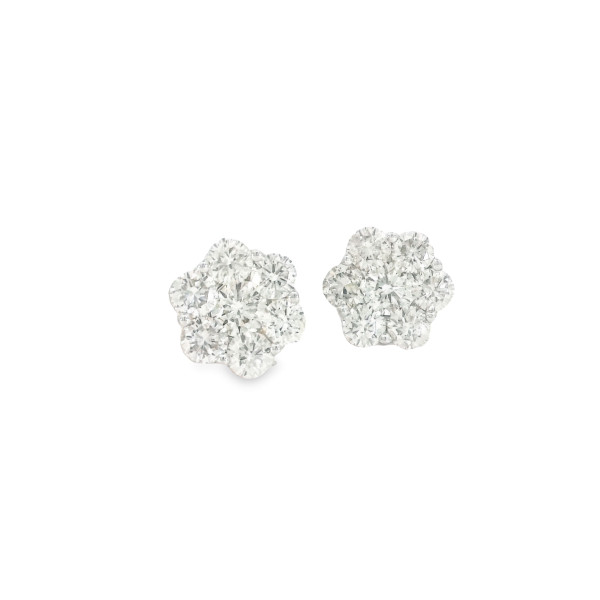 14kt Yellow Gold Flower Earring