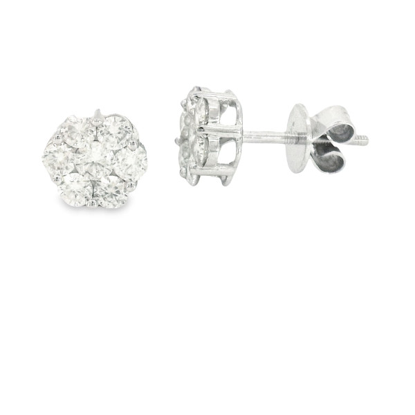 14kt White Gold Earring