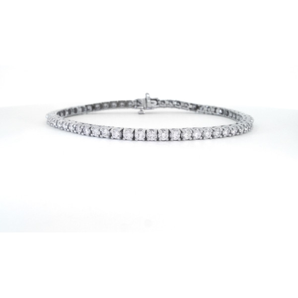 10K white gold tennis bracelet