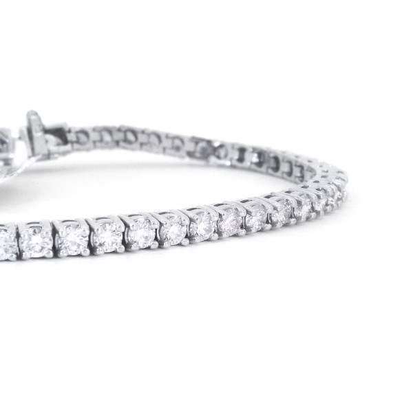 10K white gold tennis bracelet