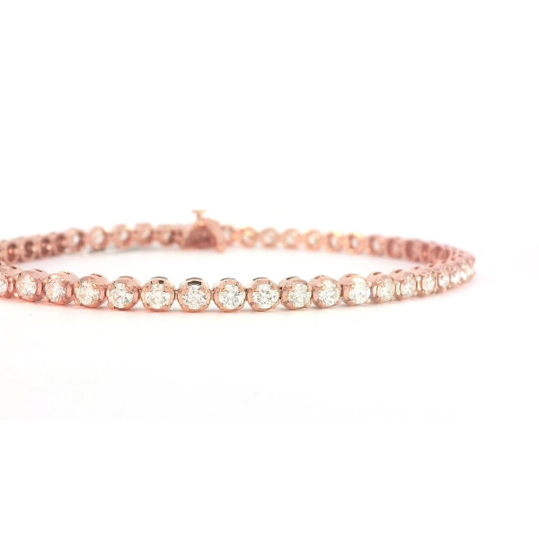 10K rose gold tennis bracelet