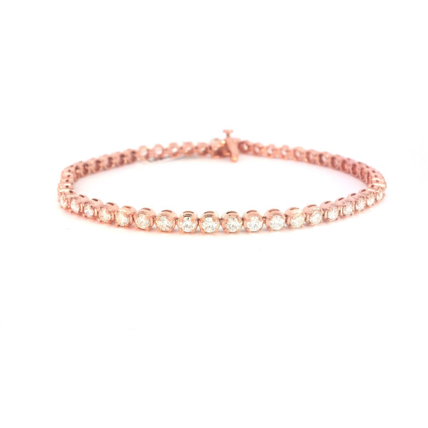 10K rose gold tennis bracelet