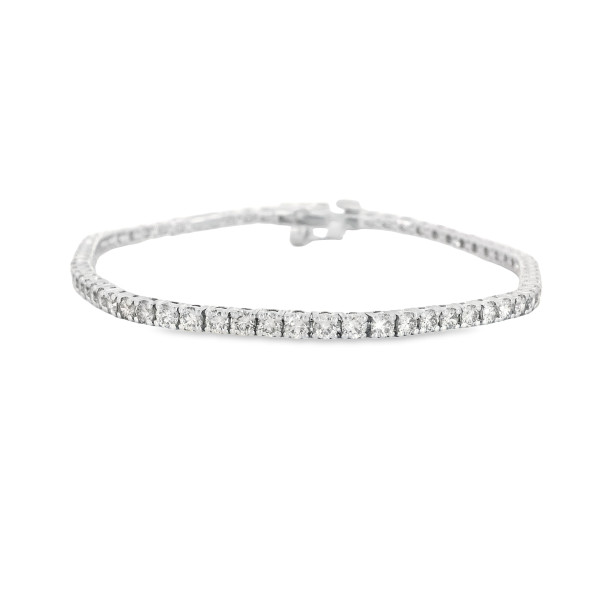 10K white gold tennis bracelet