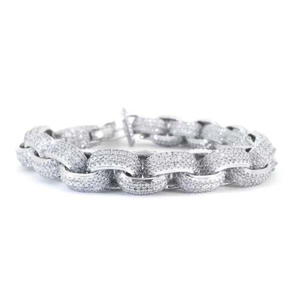 10kt interlinked white gold bracelet