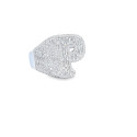 14kt Letter P Diamond Ring