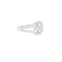 14KT White Gold Clover Wedding Ring