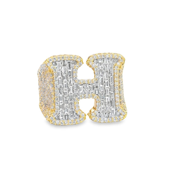 10kt Letter H Ring