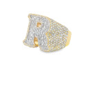 10kt Letter R Ring
